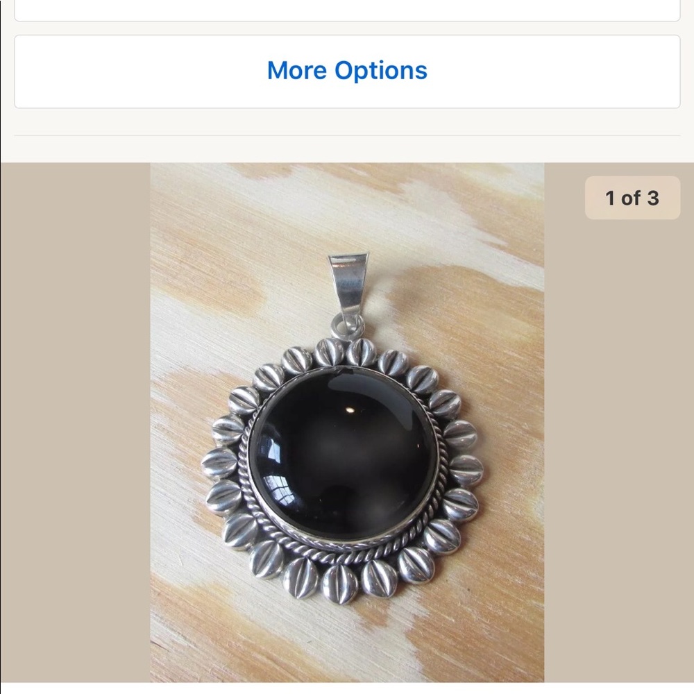 Sterling Silver Original Black Onyx Pendant